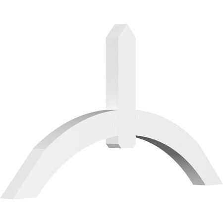 Ekena Millwork Archdale Architectural Grade PVC Gable Bracket, 72"W x 39"H x 4"D x 6"F, 13/12 Pitch GBP072X39X0406ARC00